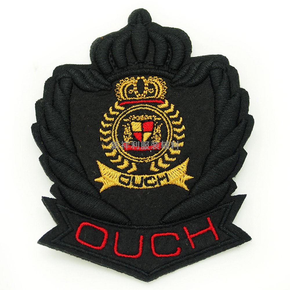 服裝麻豆导航成人影片AV刺繡臂章 徽章背膠魔術貼LOGO袖章 電腦繡花章仔批發