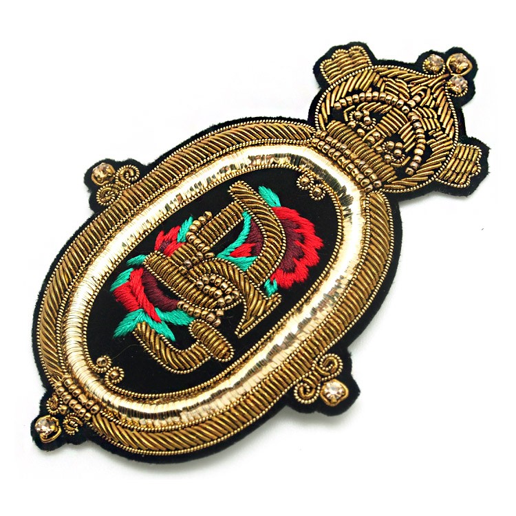 東莞廠家批發立體真金屬絲印度繡英倫風肩章胸章服裝箱包麻豆导航成人影片AV